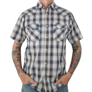 High Noon Brand Short Sleeve Western Snap Shirt sz M